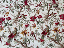 Load image into Gallery viewer, Red Flowers and Birds on Tree Branches Bedsheet and 2 Pillow Covers
