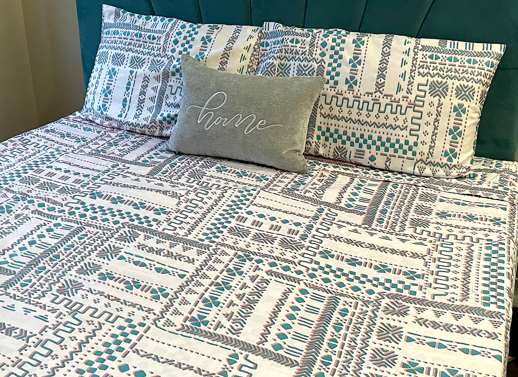 Mayan Print High Thread Count Premium Bedsheet Set
