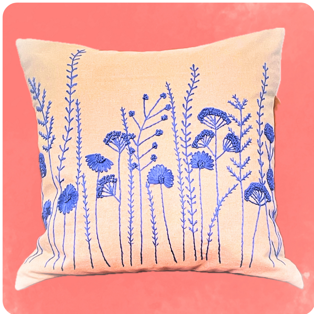 Mia Hand Embroidered Cushion Cover